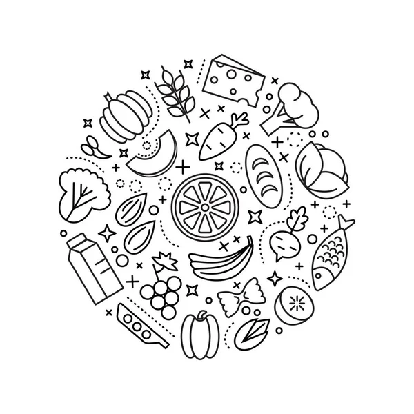 Zdravé potraviny ikona — Stockový vektor