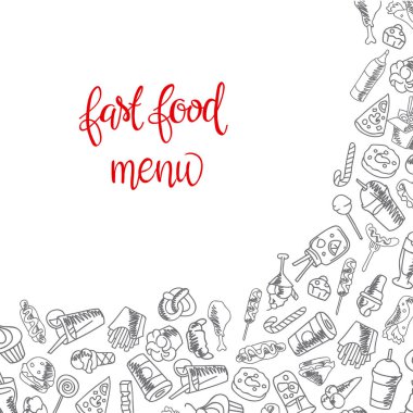 Bir grup fast food ikonu