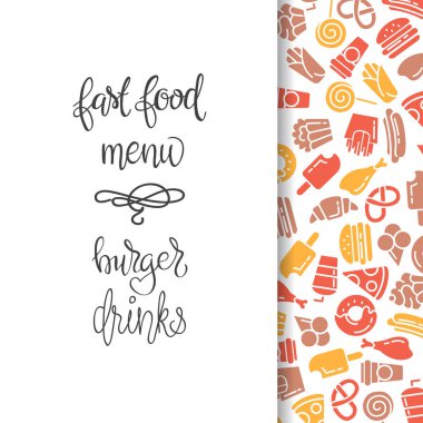 Bir grup fast food ikonu