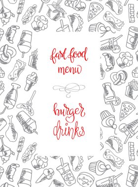 Bir grup fast food ikonu