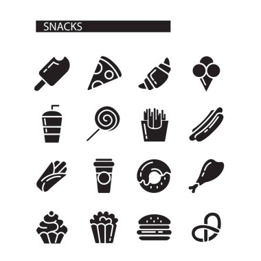 Bir grup fast food ikonu