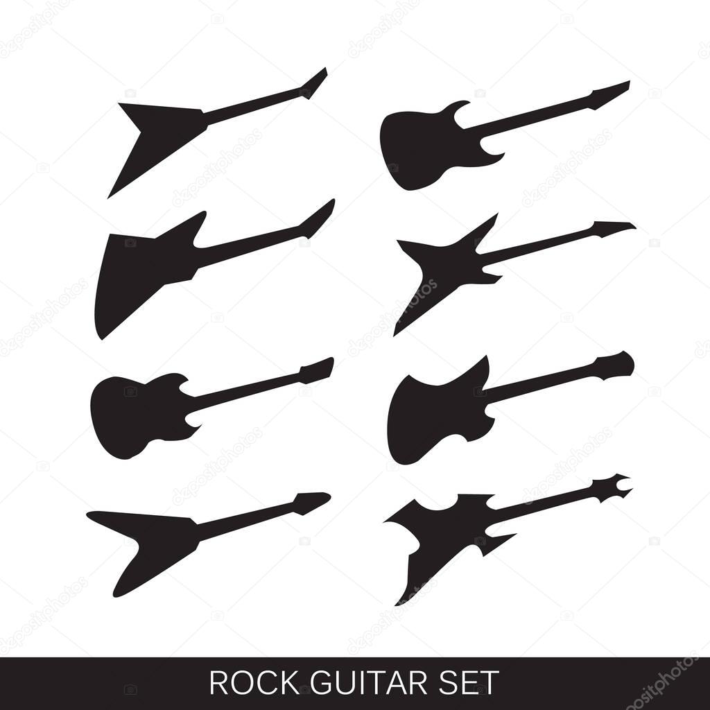 electric and acoustic guitars icons