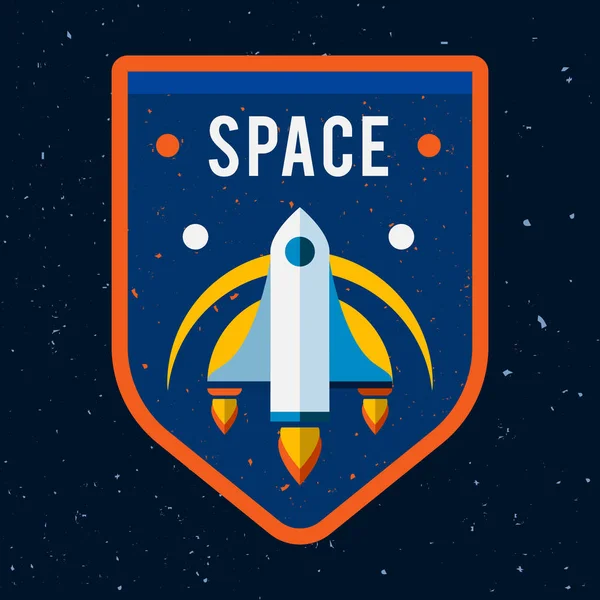 Emblema de espacio en estilo vintage — Vector de stock