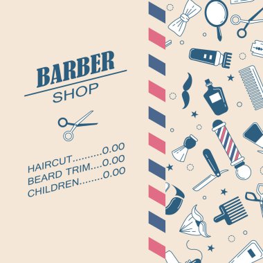 Kuaför salonu için simgeler