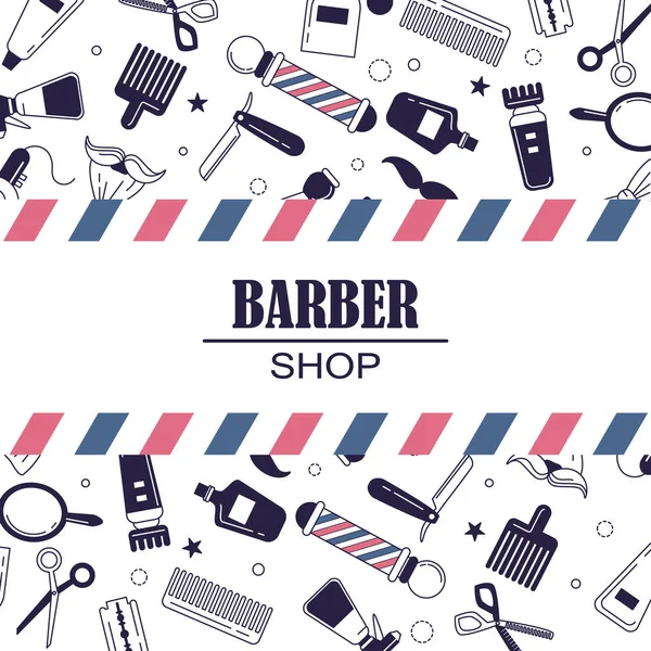Icons for barber shop — Stock Vector