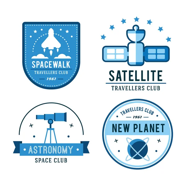 Set of space badges — Stock Vector