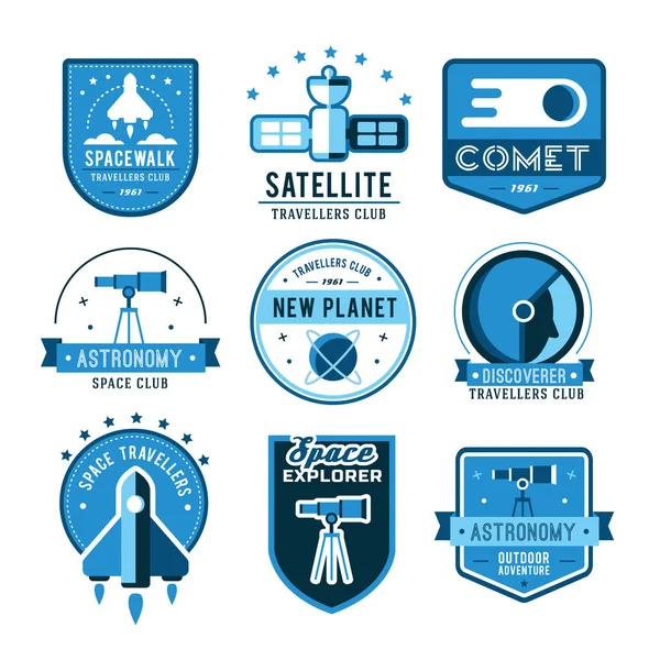 Set of space badges — Stock Vector