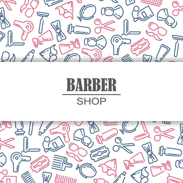 Ícones para barbearia —  Vetores de Stock