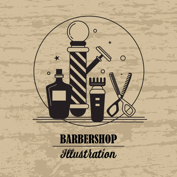 Icone per negozio di barbiere — Vettoriale Stock