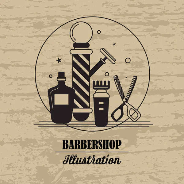 Icons for barber shop — Stock Vector