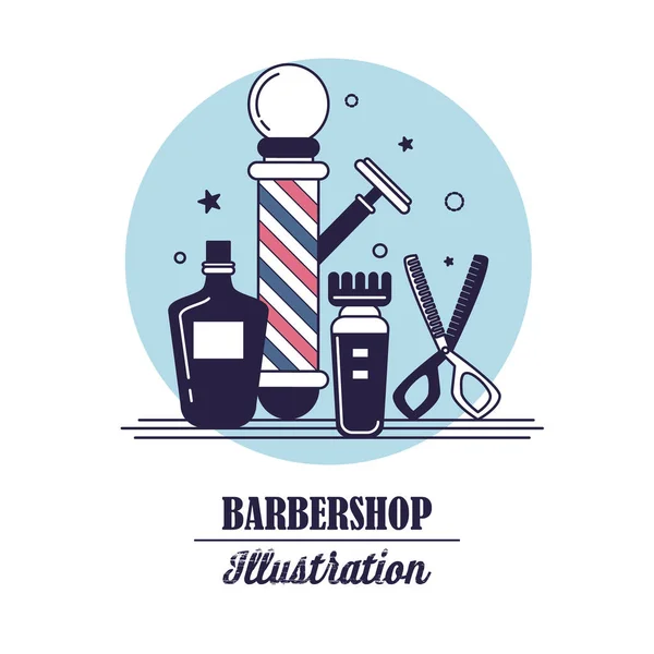 Icons for barber shop — Stock Vector