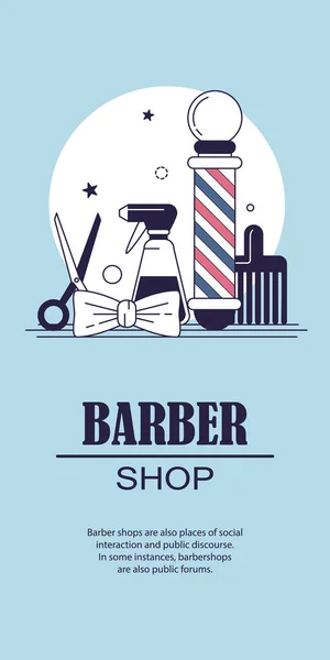 Icons for barber shop — Stock Vector