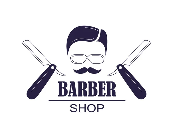 Barber shop banner template — Stock Vector