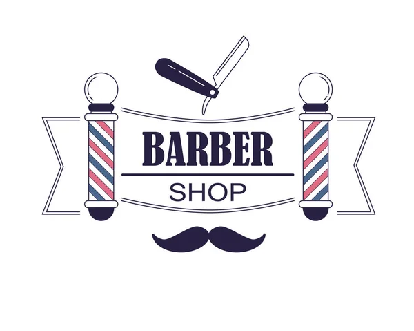 Modello di banner per barbiere — Vettoriale Stock