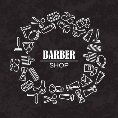 Kuaför salonu için simgeler