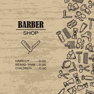 Kuaför salonu için simgeler