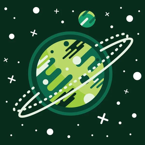 Space emblem in vintage style — Stock Vector