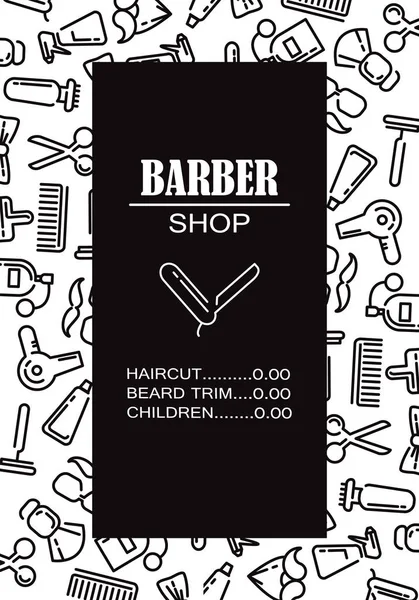 Ícones para barbearia — Vetor de Stock