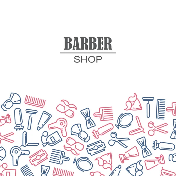 Ícones para barbearia — Vetor de Stock