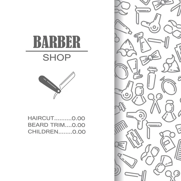 Ícones para barbearia —  Vetores de Stock