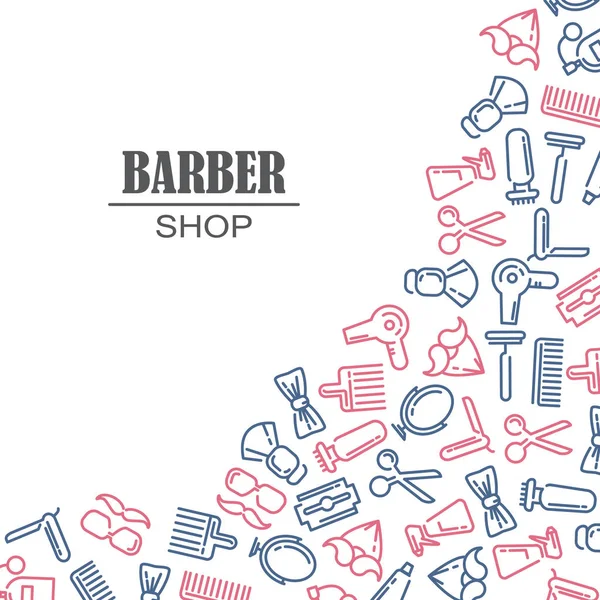 Icone per negozio di barbiere — Vettoriale Stock