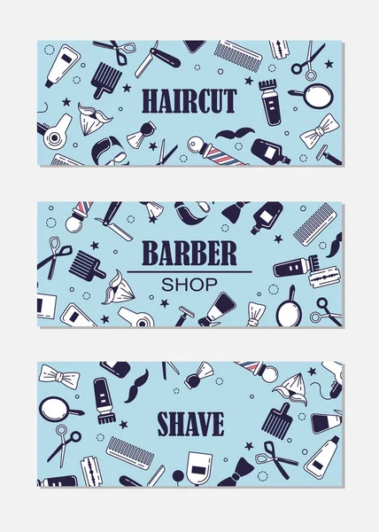 Barber shop szablony transparent — Wektor stockowy