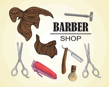 Kuaför salonu için simgeler