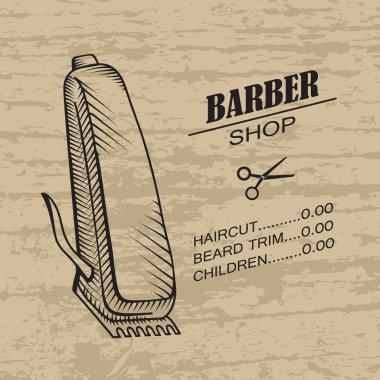 Kuaför Dükkanı afiş şablon