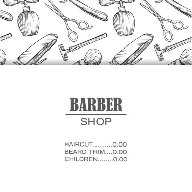 Kuaför Dükkanı afiş şablon