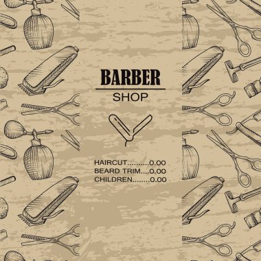 Kuaför Dükkanı afiş şablon