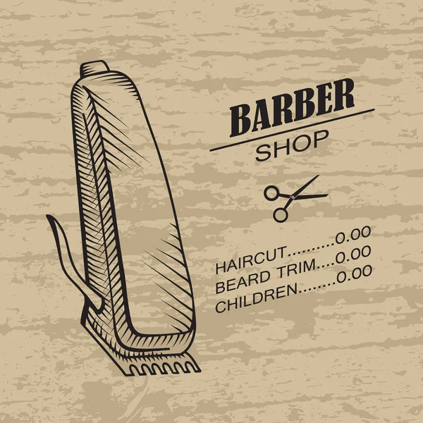 Barber shop banner template — Stock Vector