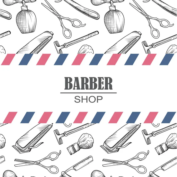 Ícones para barbearia —  Vetores de Stock