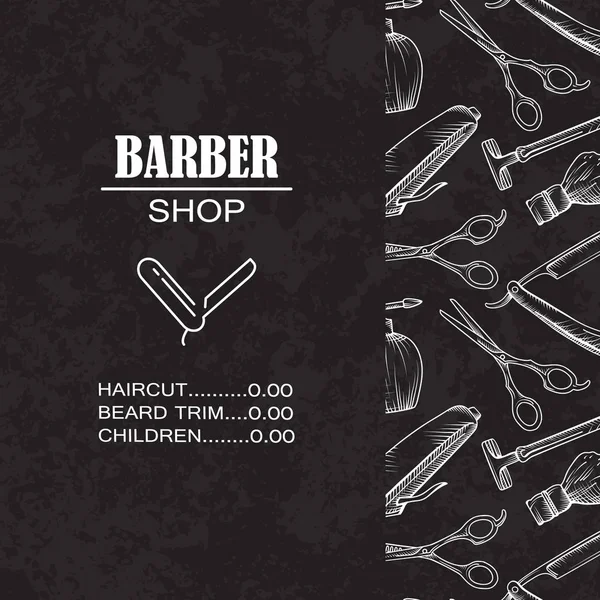 Barber shop banner mall — Stock vektor