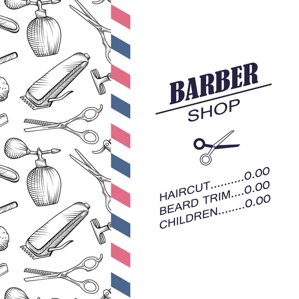 Barber shop banner mall — Stock vektor