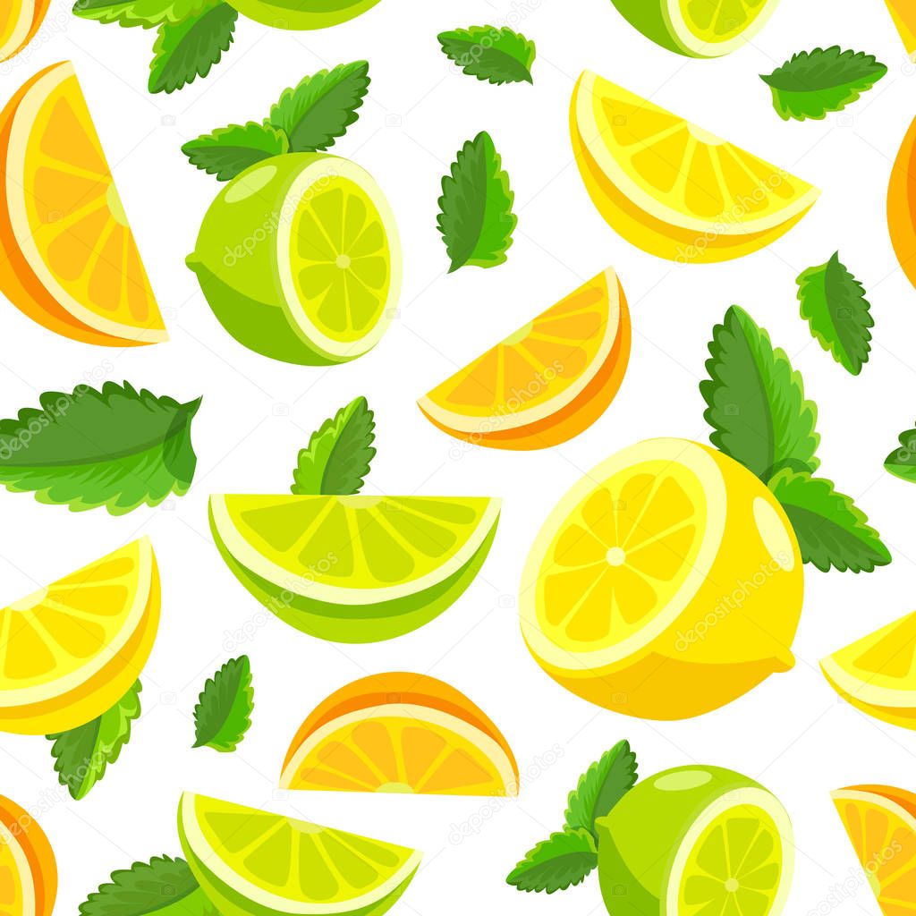 Lemon and lime pieces
