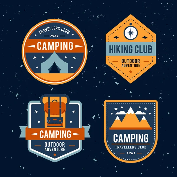 Set of camping emblems — Stock Vector