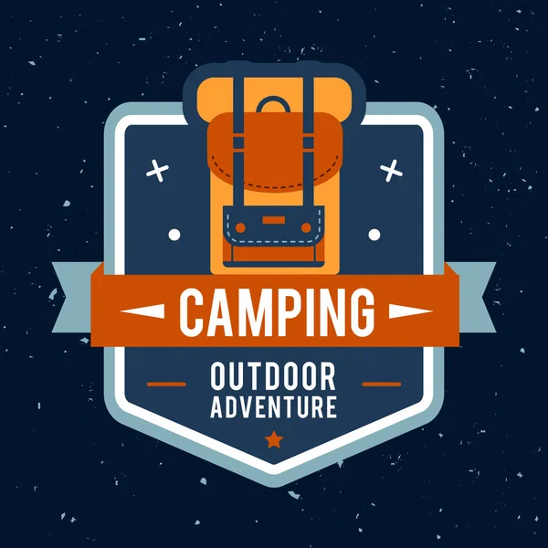 Camping travel banner — Stock Vector