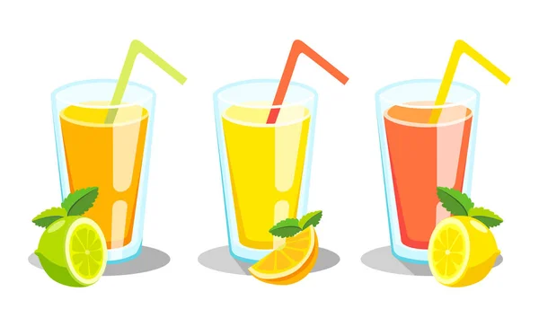 Citron et citron vert limonade — Image vectorielle