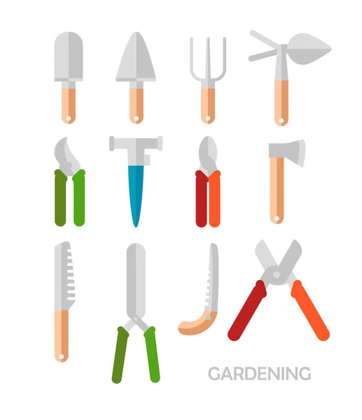 Trädgårdsskötsel och trädgårdsnäring, hobby verktyg — Stock vektor