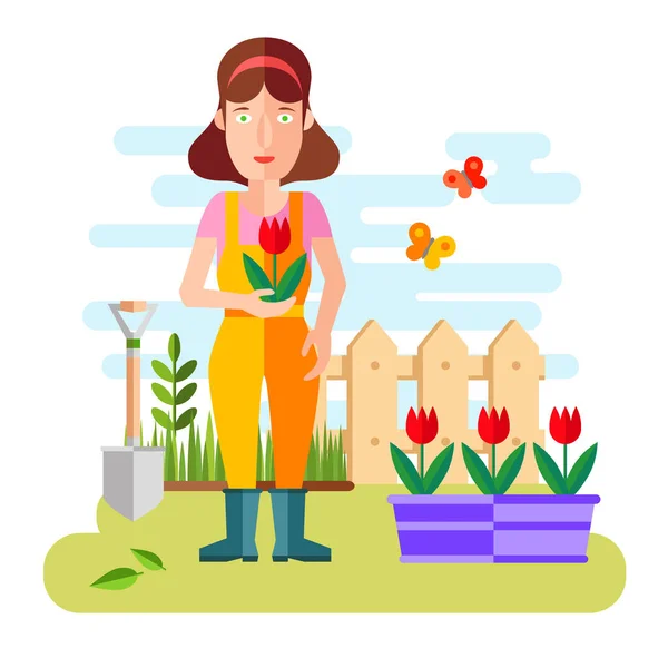 Jardinería y horticultura, herramientas de hobby — Vector de stock