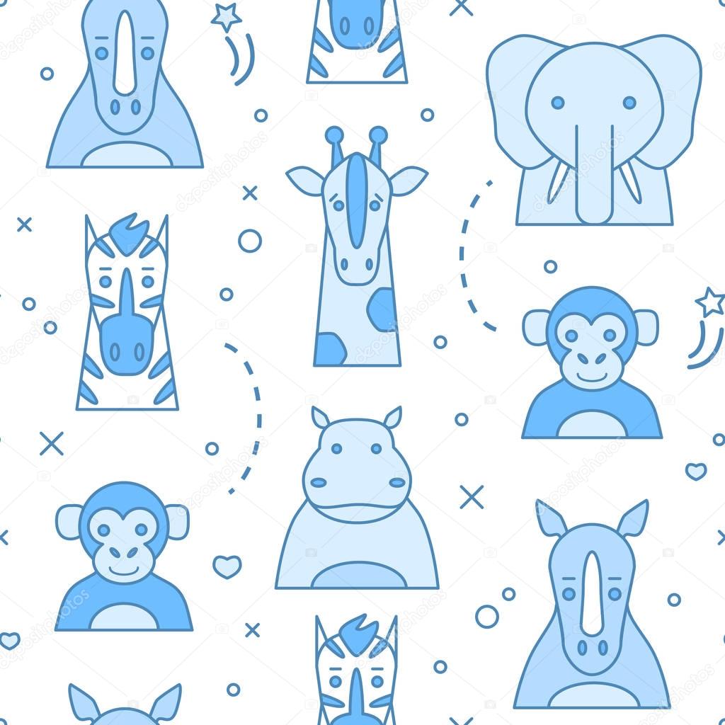 Colorful animals pattern 