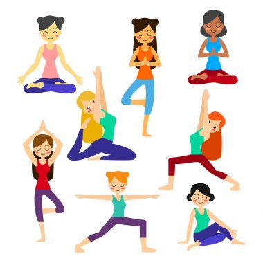Yoga yapan kadın.