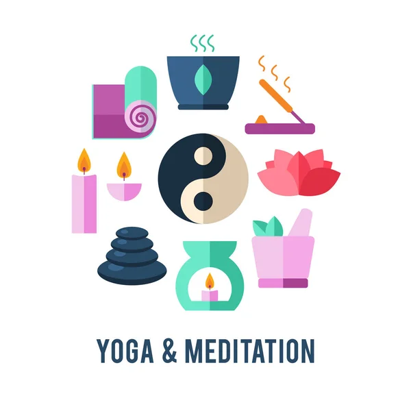 Modèle de logo Yoga — Image vectorielle