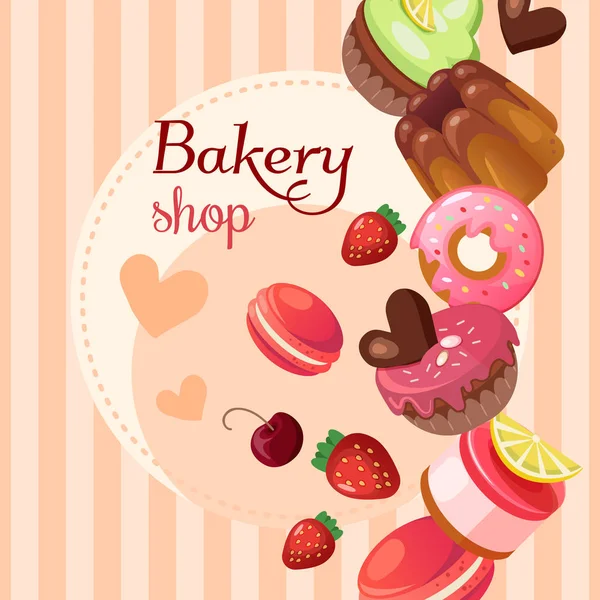 Sweet Shop arrière-plan — Image vectorielle