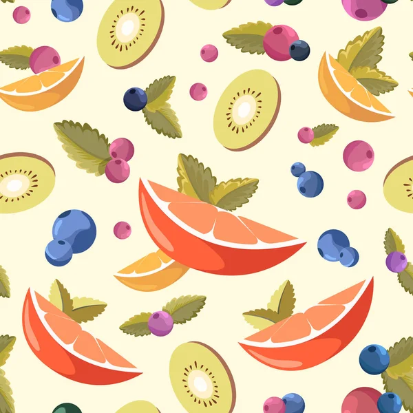 Bunte Früchte und Beeren — Stockvektor