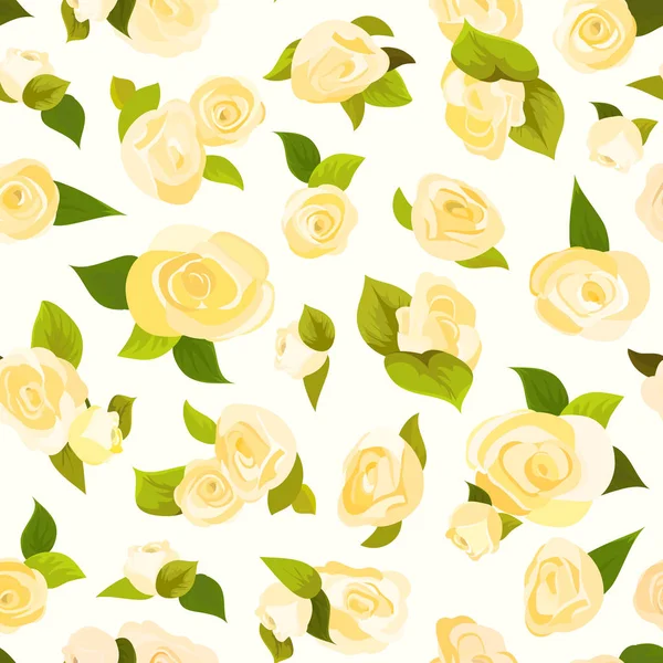Roses seamless pattern background — Stock Vector