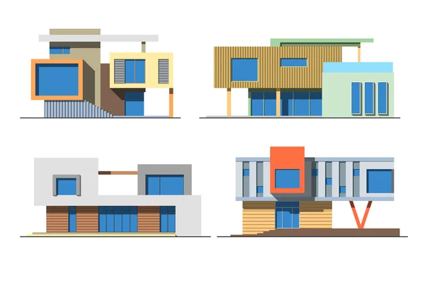 Casas 9 cores Gráficos De Vetores