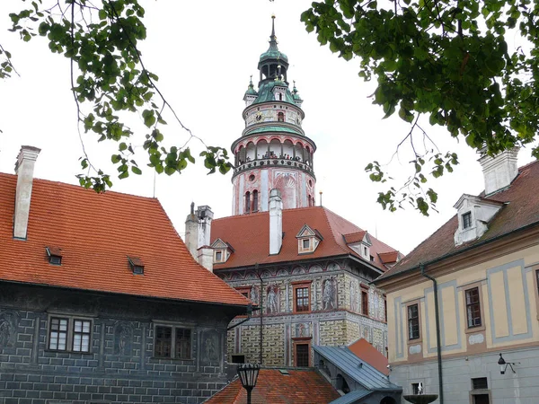 Cesky Krumlov castle tower. — Stock Photo, Image