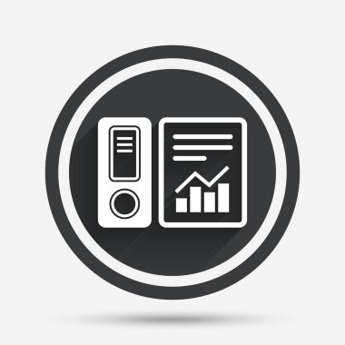 Belge klasörü işaret. Muhasebe Ciltçi simgesi.