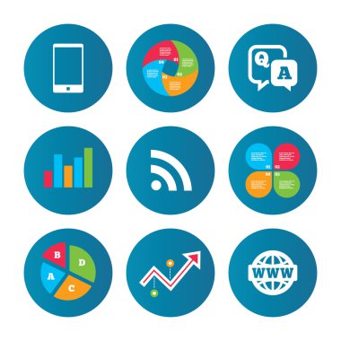 Soru cevap simgesi. Smartphone ve sohbet balonu.